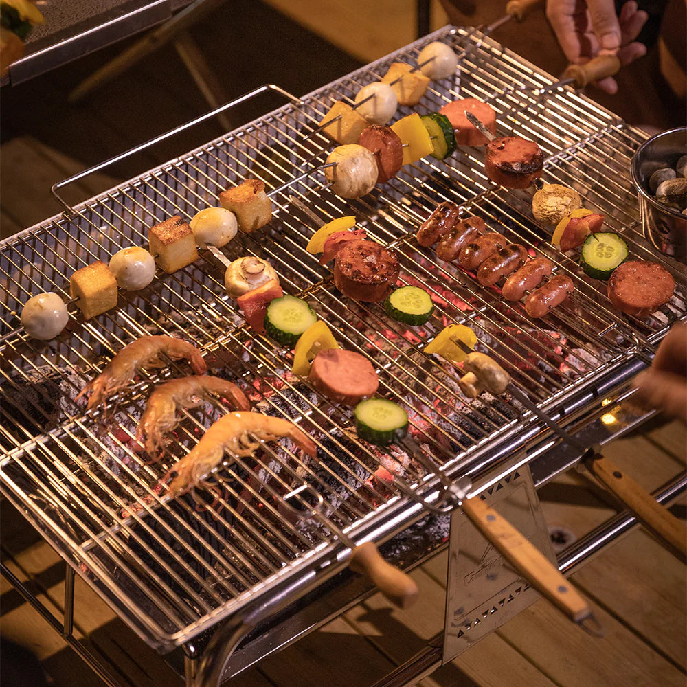 Campingmoon Large Folding Charcoal Grill