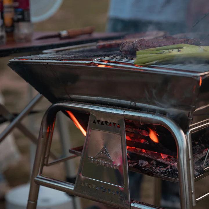 Campingmoon Large Folding Charcoal Grill