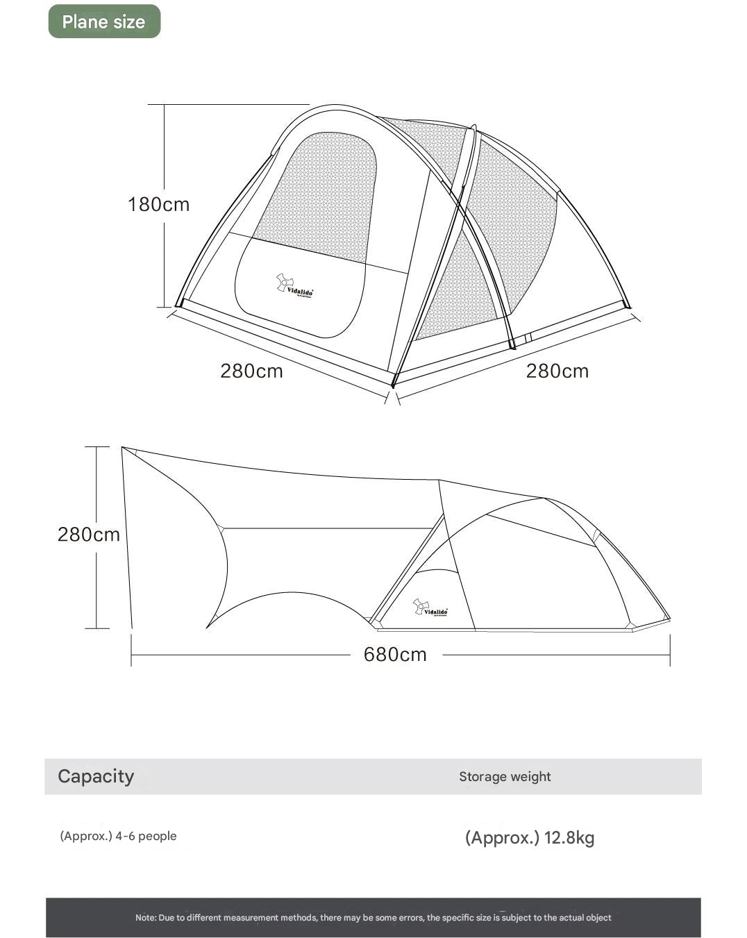 Vadalido “ Mountain Sound ” Integrated Swning Tent For 4-6 Person