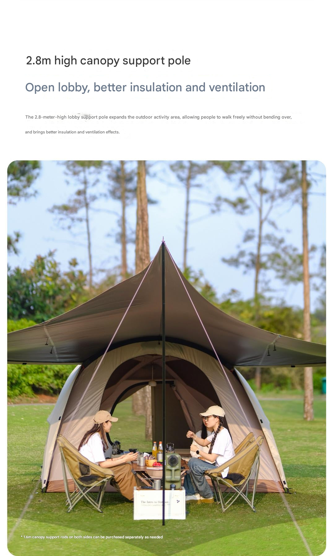 Vadalido “ Mountain Sound ” Integrated Swning Tent For 4-6 Person