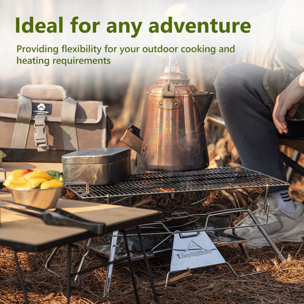 Campingmoon Portable Stainless Steel Camping Fire Pit(MT-3)