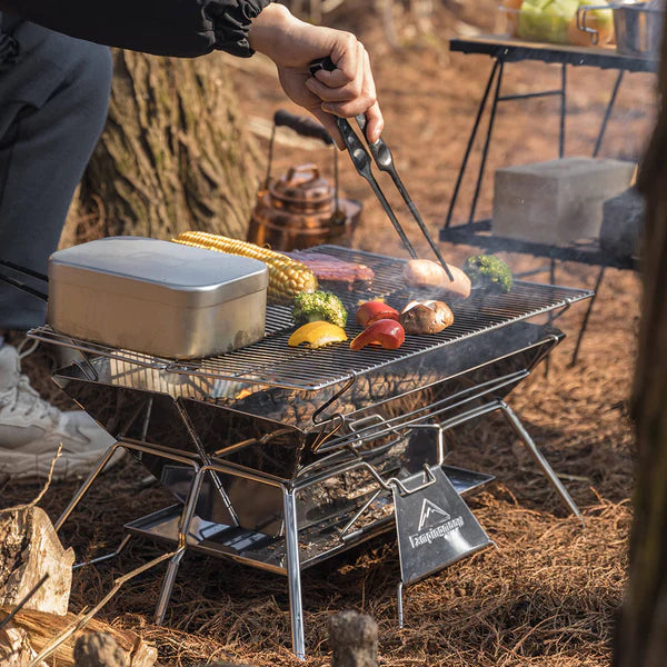 Campingmoon Portable Stainless Steel Camping Fire Pit(MT-3)