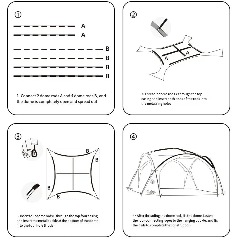 Shine Trip Large Dome Awning 4M×4M