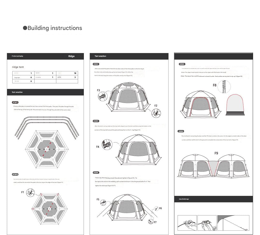 Vadalido Ridge Flame Tent For 5-8 Person